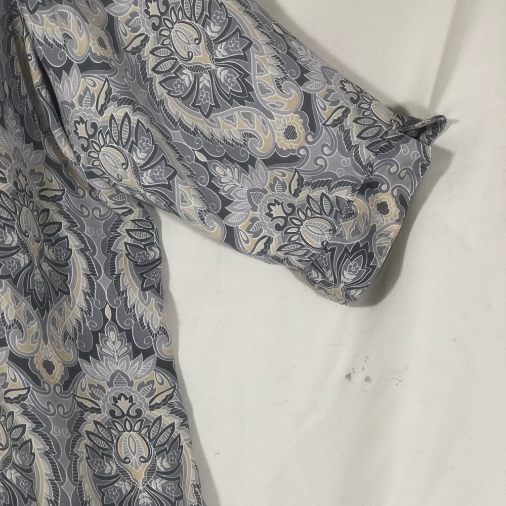 4 for $ 30 Bon Worth blouse gray and soft yellow L - Picture 4 of 6